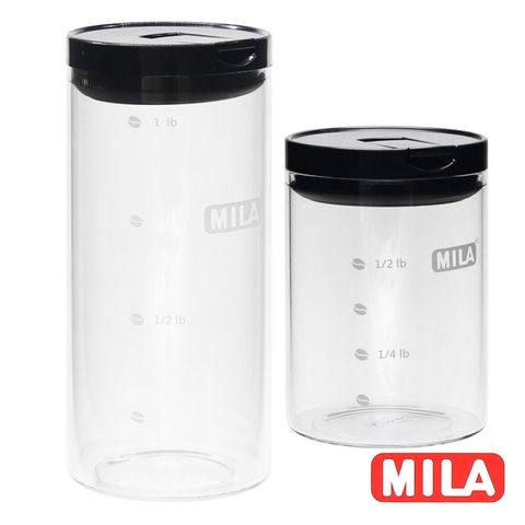 MILA 保鮮玻璃密封罐750ml+1300ml