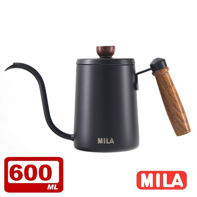 MILA  木柄鶴嘴不鏽鋼手沖壺600ml