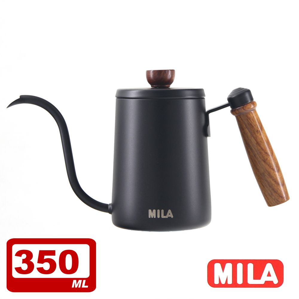 MILA  木柄鶴嘴不鏽鋼手沖壺350ml