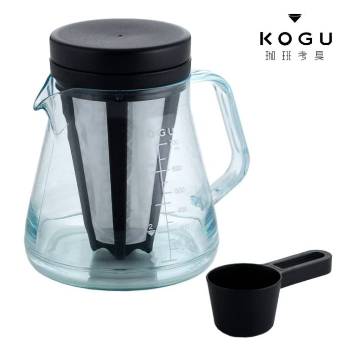 日本下村KOGU 珈琲考具Tritan耐熱防摔咖啡壺700ml(附濾網與勺子