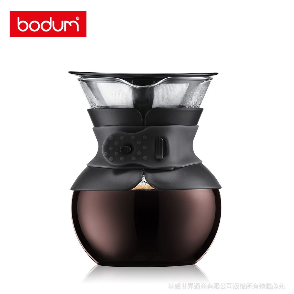 e-bodum POUR OVER手沖咖啡免濾紙濾壺/經典雪人壺500ml-黑色