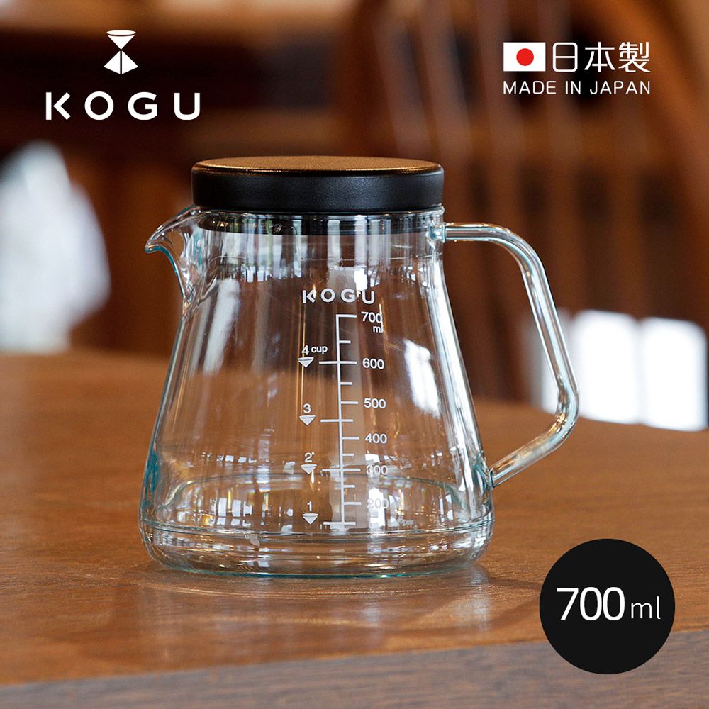 Shimomura 下村 【日本KOGU】日製Tritan可微波耐熱咖啡壺(附刻度)-700ml