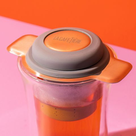 La Cafetiere 附蓋可折疊雙柄矽膠濾茶器  / 濾茶網 過濾茶葉 茶具