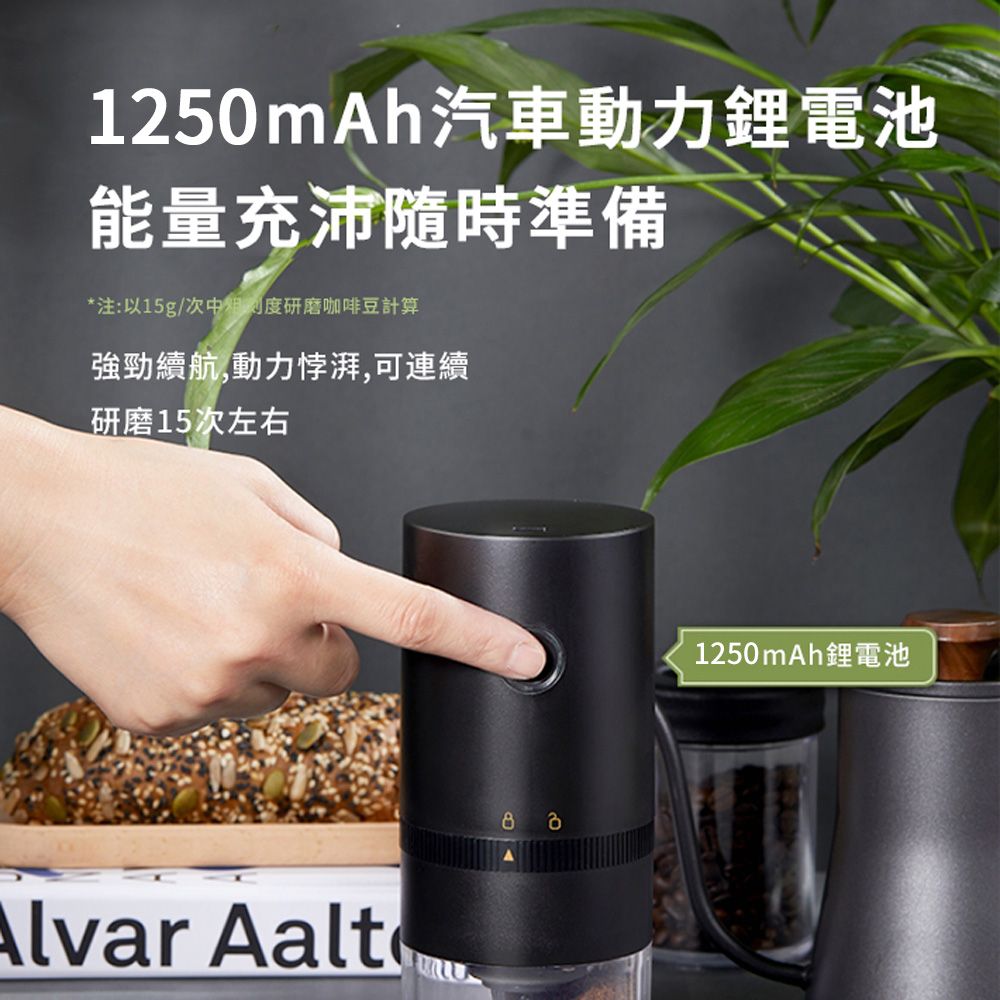 ANTIAN 多功能全自動咖啡磨豆機 家用小型咖啡研磨機 咖啡豆手磨機