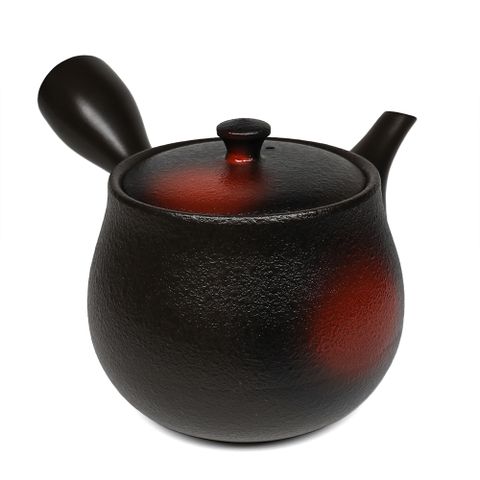 【福介商店】日本陶壺 常滑燒 春秋 窯變梨皮丸茄子型 橫手急須0.41L