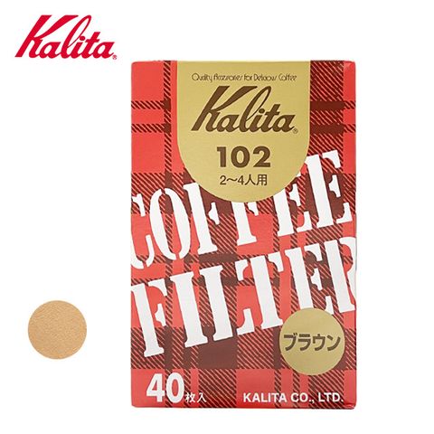 日本原裝進口Kalita 102 無漂白盒裝啡濾紙 40枚入/盒
