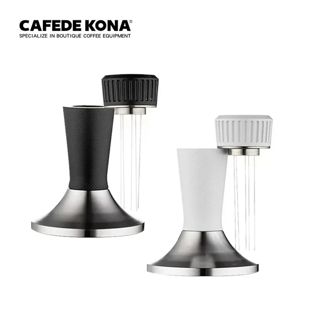 CAFEDE KONA  二合一布粉針 + 咖啡壓粉器(58mm)-兩色可選