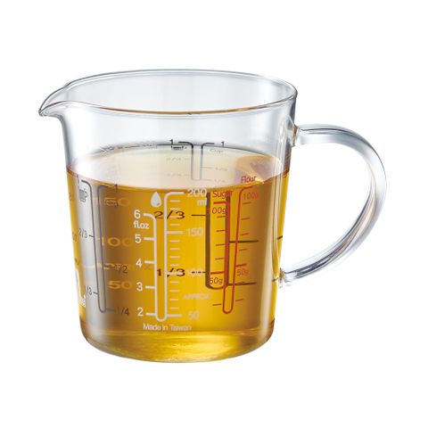 寶馬牌玻璃刻度料理杯/玻璃量杯(200cc)