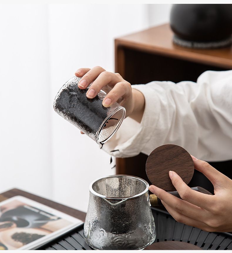 居家家 旅行茶具套裝車載一壺四杯快客杯玻璃茶壺茶杯茶葉罐小套組功夫茶具