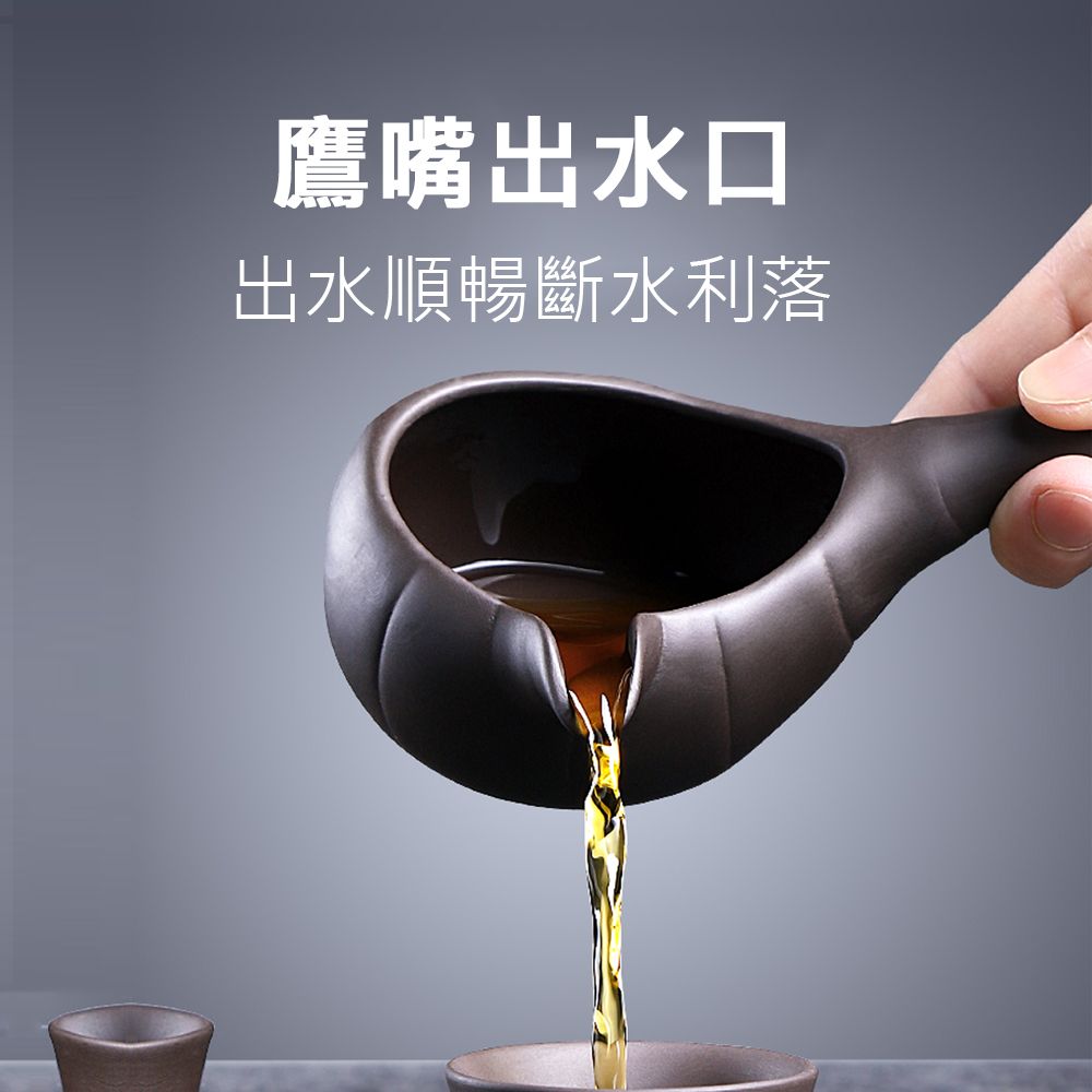  【聖藏】紫砂半自動家用懶人茶具功夫茶茶具組套裝(泡茶壺 茶道 石磨茶杯 茶葉罐)