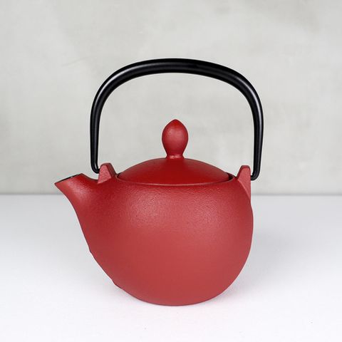 福介商店 南部鐵器 日本鑄鐵茶壺 岩鑄 急須 栗型 彩壺0.3L 艷消赤茶 泡茶壺 沖泡壺 小茶壺 小鐵壺