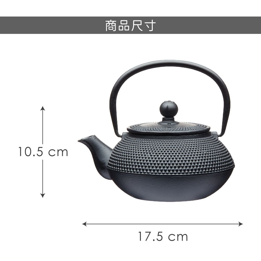 La Cafetiere 鑄鐵濾茶壺(墨黑點珠0.6L) | 泡茶 下午茶 茶具