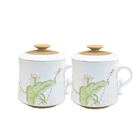 蓮曳品茗濾蓋杯2入組
