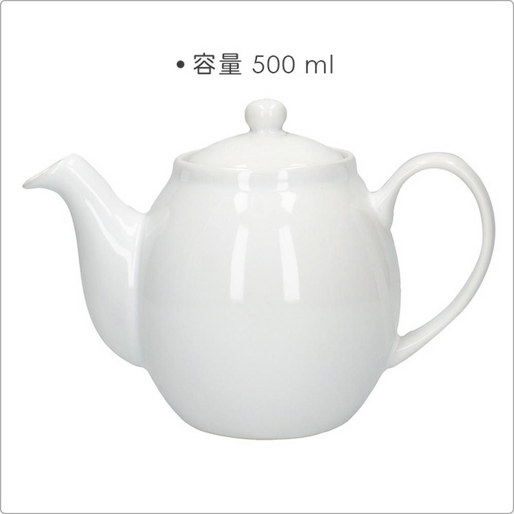 KitchenCraft 陶製茶壺(白500ml) | 泡茶 下午茶 茶具