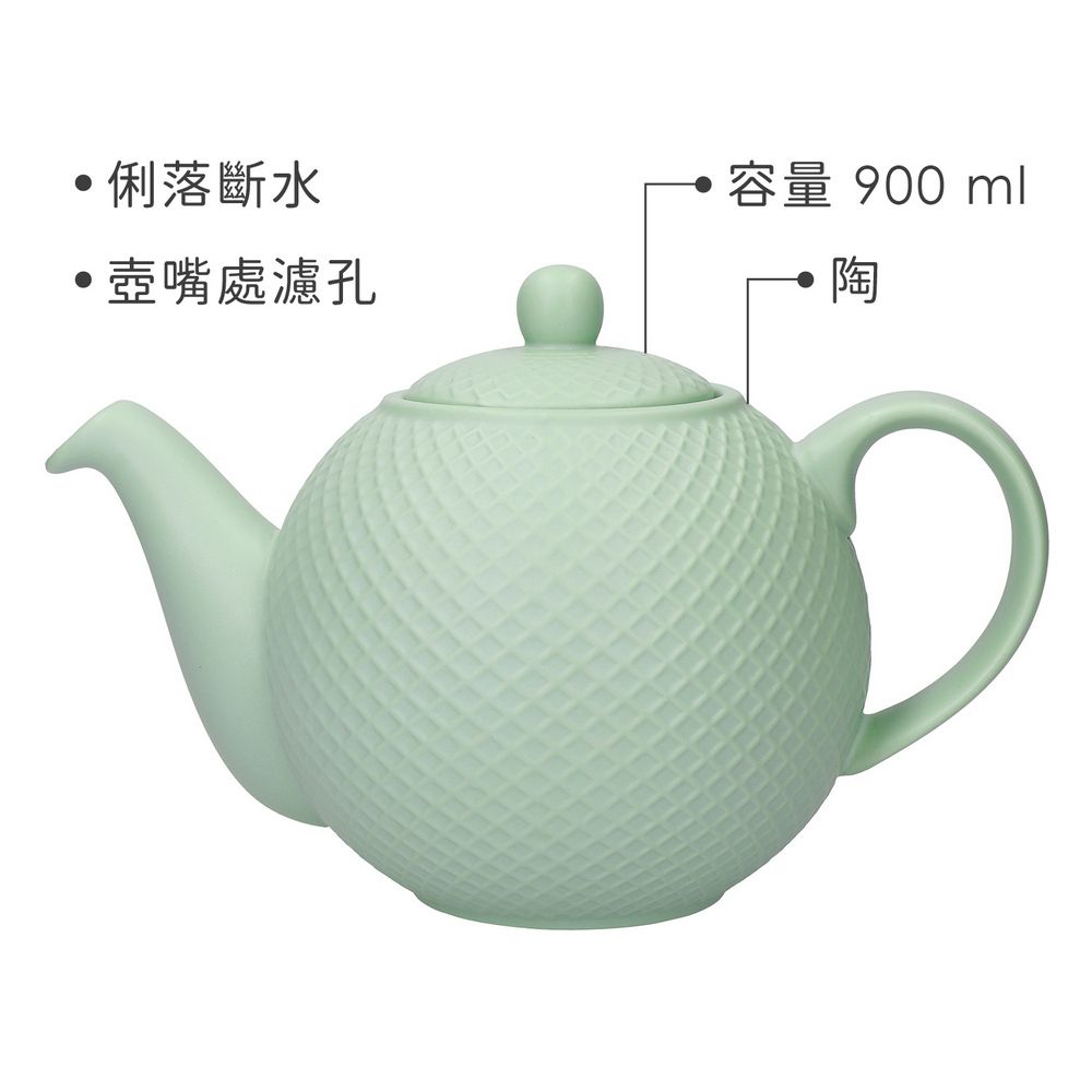 London Pottery Globe陶製茶壺(格紋綠900ml) | 泡茶 下午茶 茶具