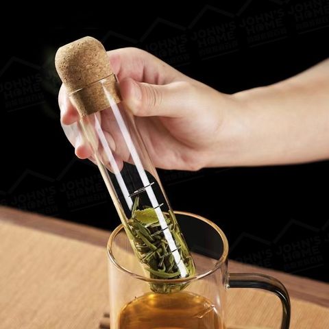 耐熱玻璃泡茶器 耐150C高溫 試管型濾茶器 茶漏 沖泡器 沖茶器