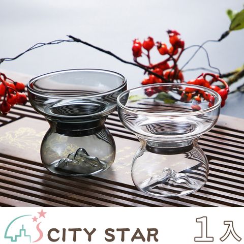 CITY STAR 日式觀山耐熱玻璃茶漏濾茶器