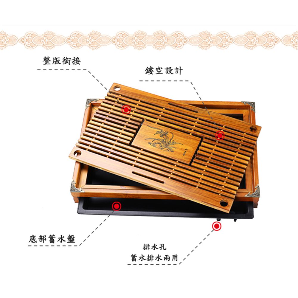  【祺峰】實木茶盤家用功夫茶具茶托盤 茶盤 茶具 托盤 功夫茶盤