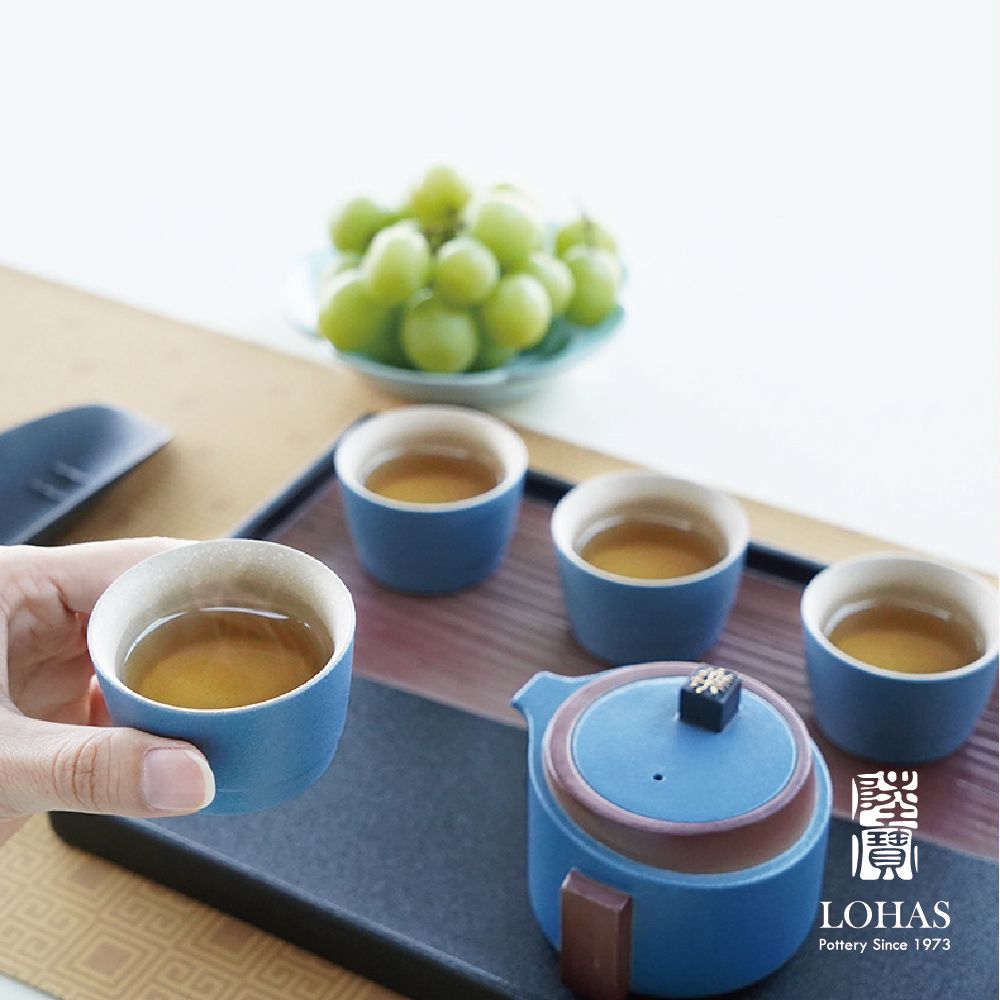 LOHAS 陸寶 樂飲茶禮-活力橙/經典藍 50週年紀念禮 雙層禮盒