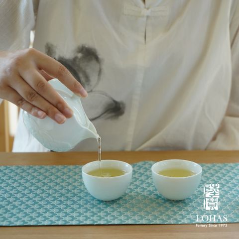 【陸寶LOHAS】淩波自在茶組-影青 一壺兩杯 共享好茶