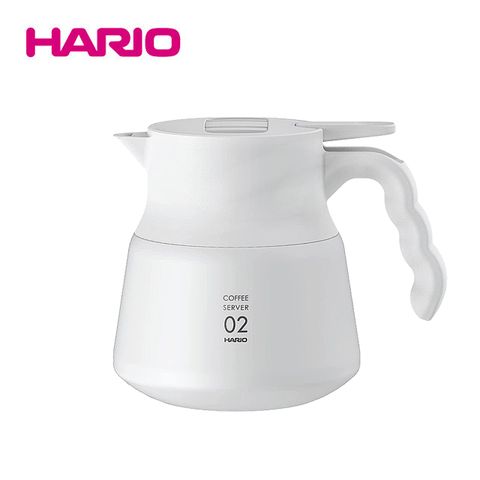 HARIO授權特約經銷商HARIO V60不鏽鋼保溫咖啡壺白PLUS 600ml