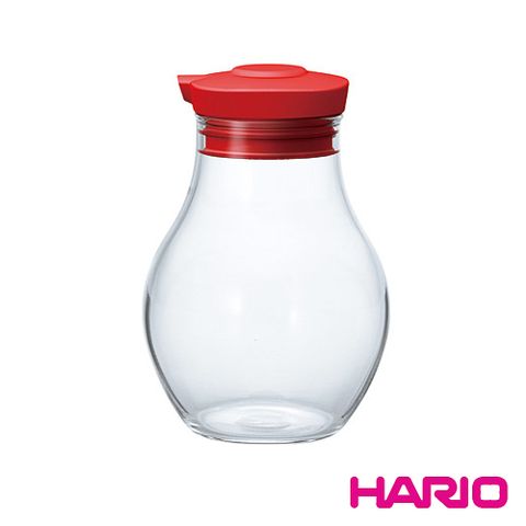 【HARIO】酒紅按壓式調味罐180 OMPS-180-R 180ml