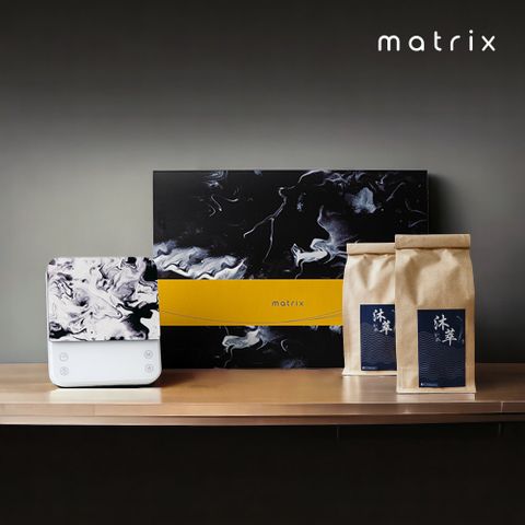 Matrix x【沐萃咖啡】聯名禮盒組-M1 PRO 咖啡電子秤-黑/白+衣索比亞(水洗200g)+哥斯大黎加(蜜處理200g)