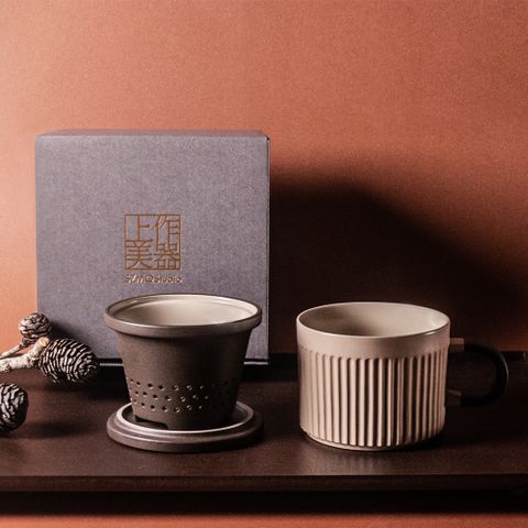 直紋尊爵泡茶杯250ml-窯變釉