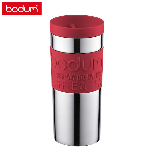 e-bodum bodum 雙層不鏽鋼平口隨行杯350cc-紅