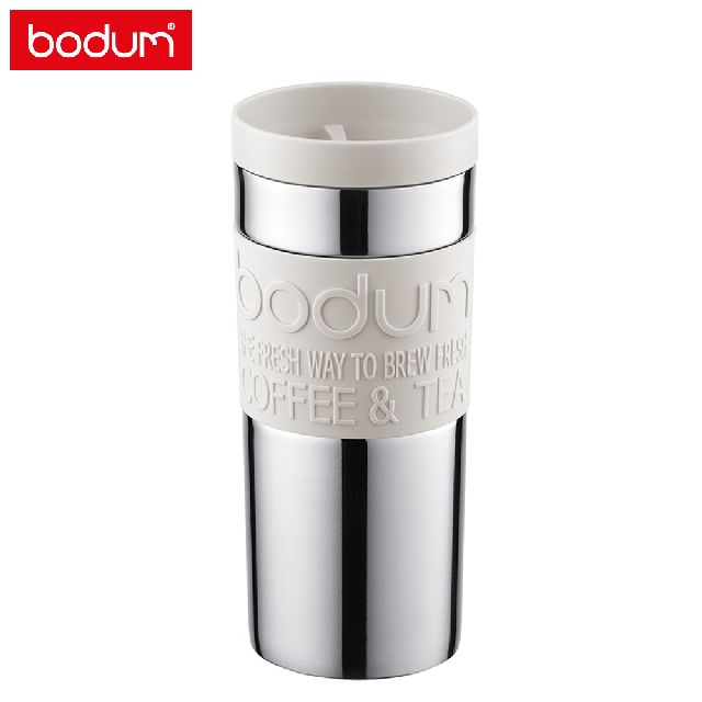 e-bodum bodum 雙層不鏽鋼平口隨行杯350cc-米白