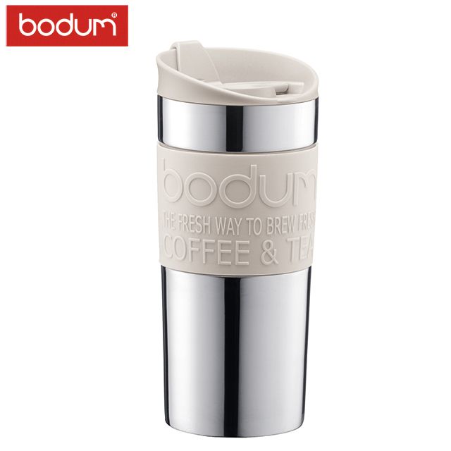 e-bodum bodum 雙層不鏽鋼隨行杯350cc-米白