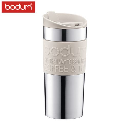 bodum 雙層不鏽鋼隨行杯350cc-米白