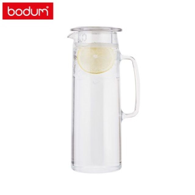 e-bodum 【丹麥BODUM】玻璃冷水瓶1200cc透明上蓋 (耐熱玻璃/水瓶/可冷藏/可使用洗碗機)