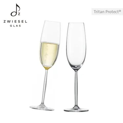 ZWIESEL GLAS 德國水晶杯 DIVA系列 香檳杯 219ml  2入禮盒組