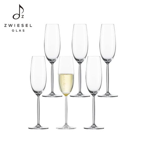 ZWIESEL GLAS 德國水晶杯 DIVA系列 香檳杯 219ml  6入禮盒組