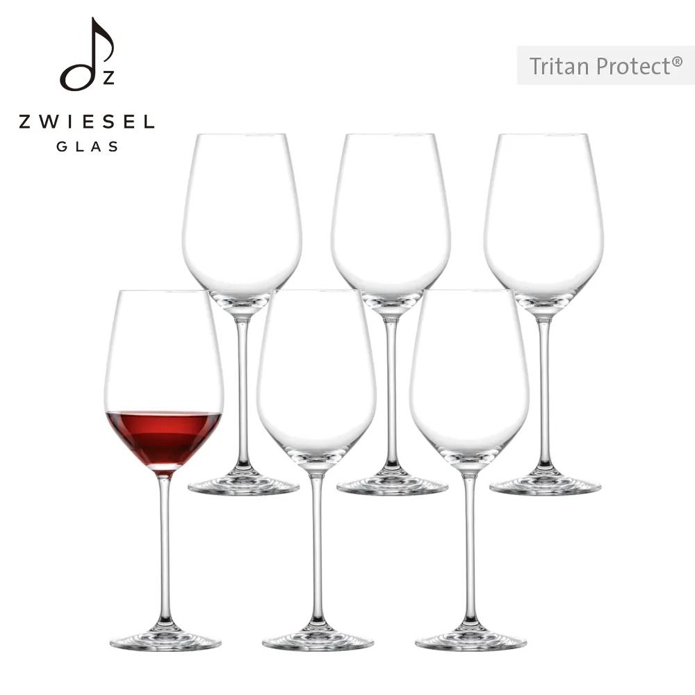 ZWIESEL GLAS 德國水晶杯 FORTISSIMO系列 紅酒杯 505ml 6入禮盒組 - PChome 24h購物