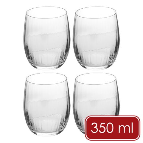《Mikasa》Treviso水晶玻璃杯4入(豎紋350ml)
