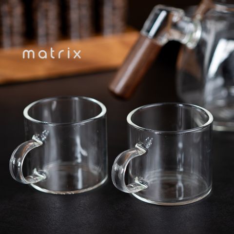 Matrix 迷你耐熱玻璃馬克杯2入組 80ml