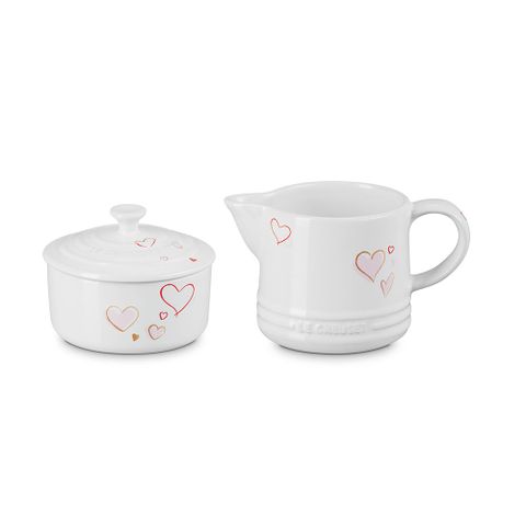 Le Creuset 甜心系列 牛奶杯&糖罐組 雪花白