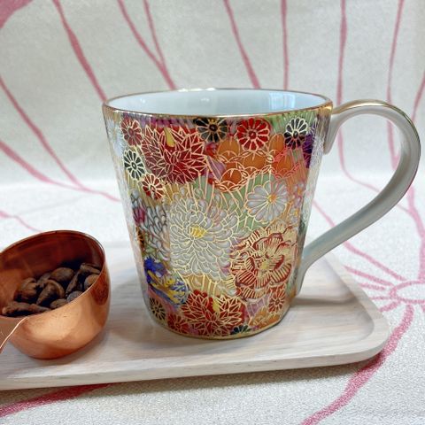 【九谷燒】馬克杯-金花詰