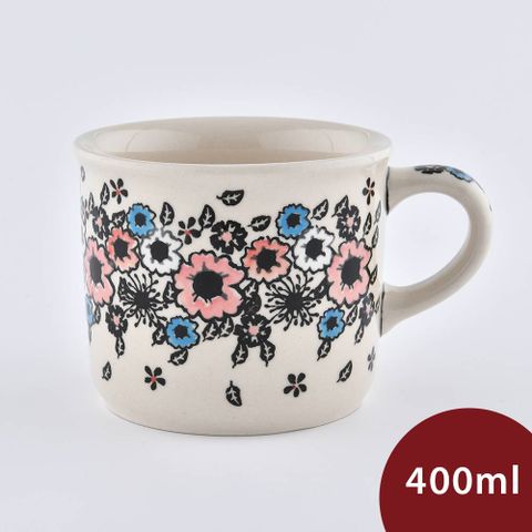 波蘭陶 繽紛花環系列  陶瓷馬克杯 400ml 波蘭手工製