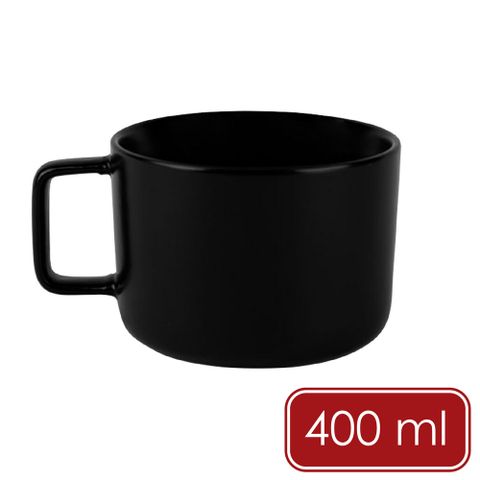 《EXCELSA》Nordic石陶馬克杯(曜石黑400ml)