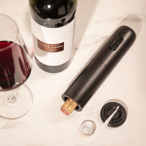 《Vacu Vin》鋁箔刀+電動螺旋開酒器