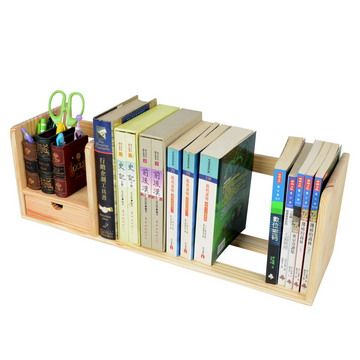 LIFECODE 生活密碼 極簡風-松木桌上型書架(單抽屜)
