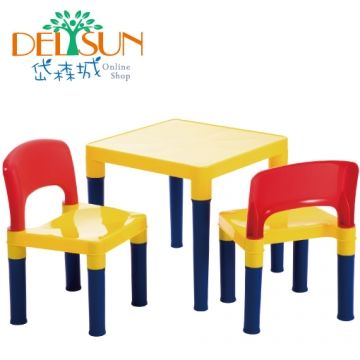 ☆ DELSUN ☆ [DELSUN 8101] 兒童桌椅組 原色 DIY 多功能 台灣製造 安檢 1桌2椅