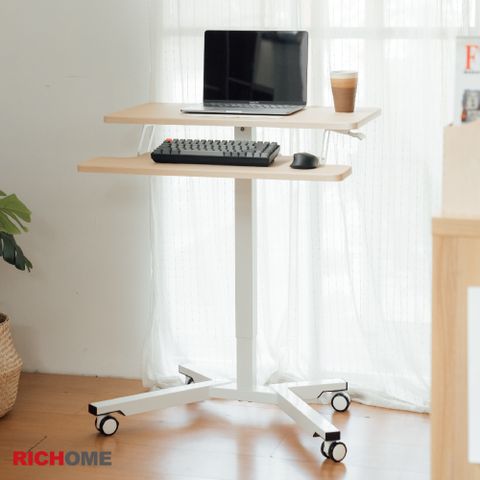 【RICHOME】雪天使升降工作桌/書桌/電腦桌/茶几桌/多功能可調節高度
