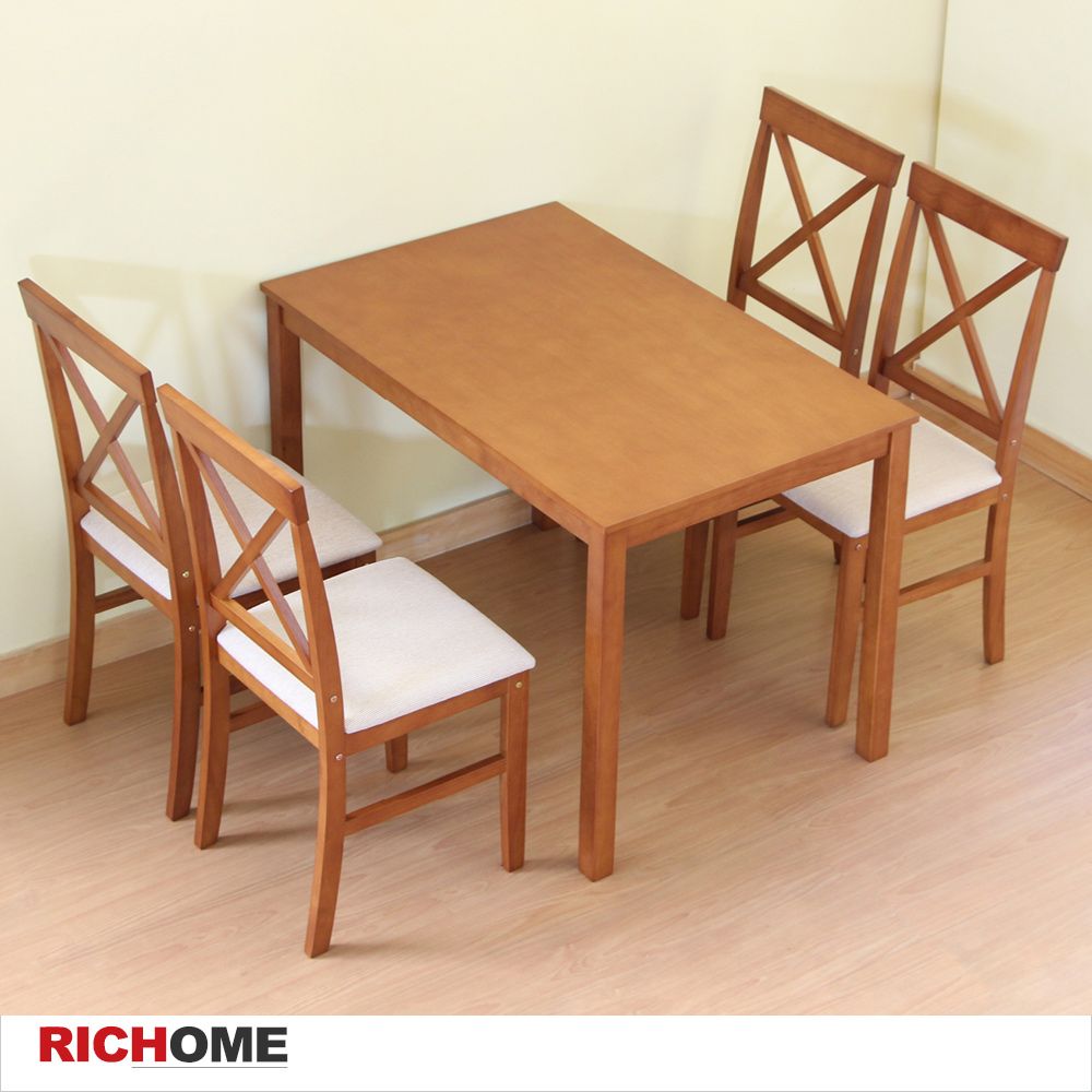 RICHOME 北歐風餐桌椅組(1桌4椅)