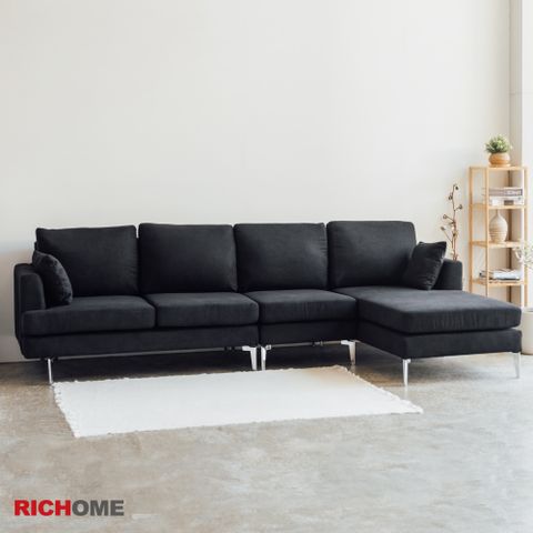 【RICHOME】漢普敦L型獨立筒布沙發/沙發床/貴妃椅(三件式可自由組合)