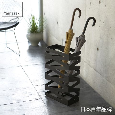 日本【YAMAZAKI】搖滾造型傘架-加寬型(黑)★日本百年品牌★雨傘筒/雨傘桶
