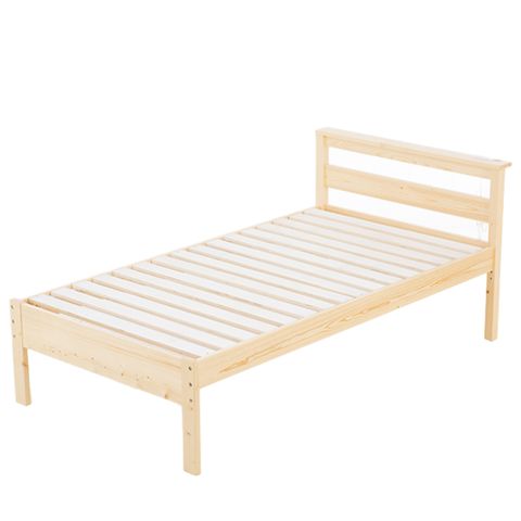 【H&D東稻家居】日式清新松木魚骨單人床架-3.5尺